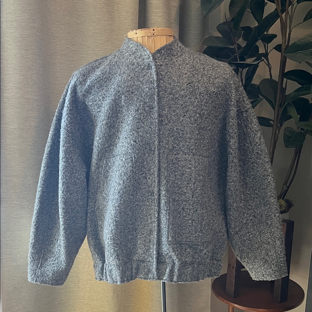 Zara Women's Gray Bomber Jacket